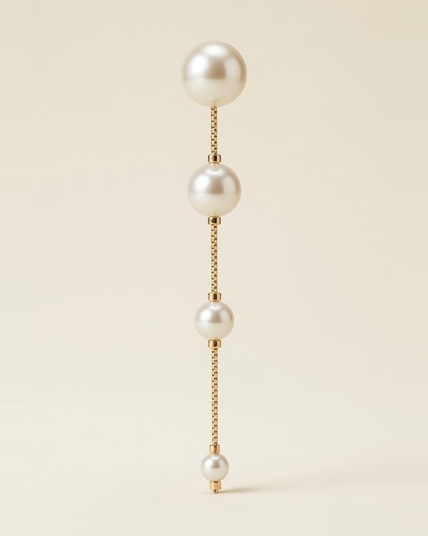 Pearl Drop Earrings in 18k Gold Plated